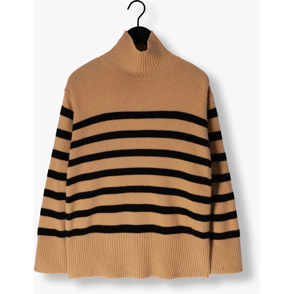NEW SUNCOO palacio sweater in camel/black - Picture 4 of 4